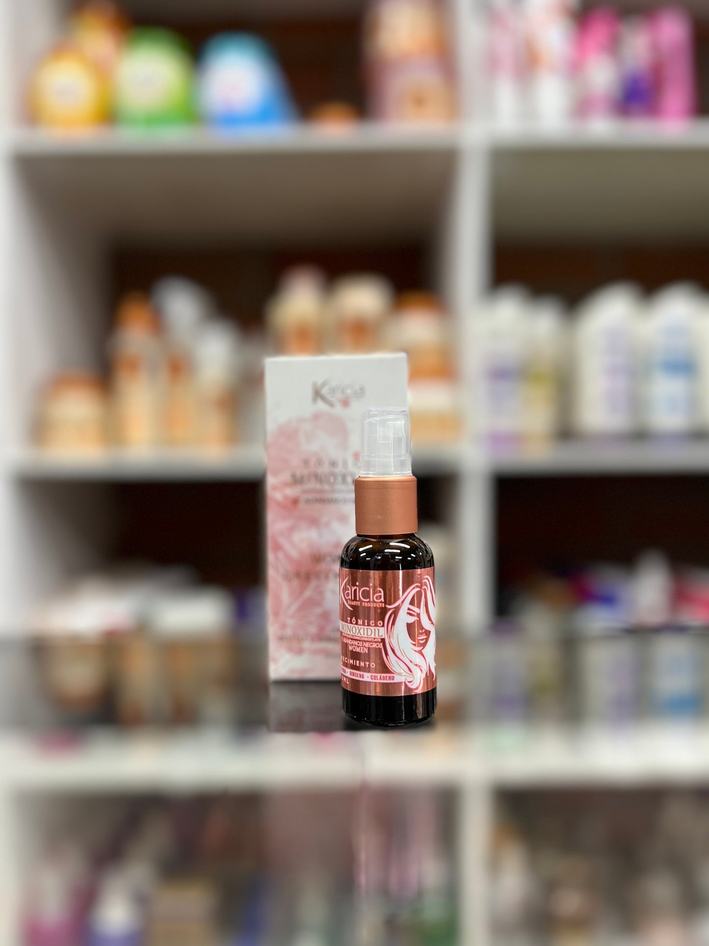 Tónico minoxidil karicia mujer con arándanos negros