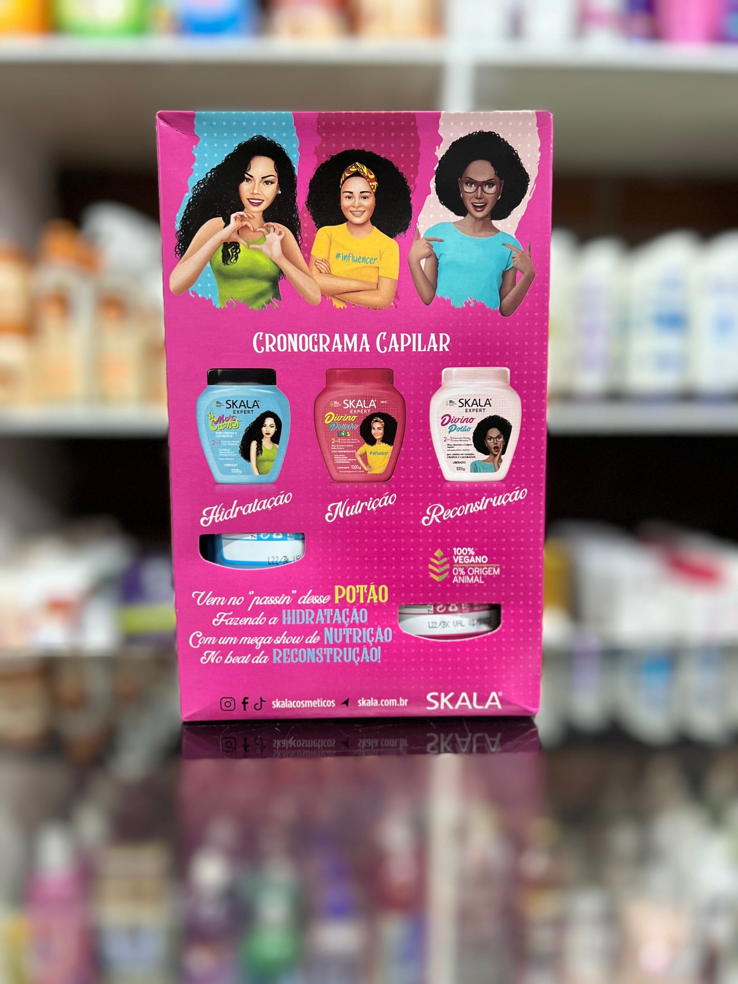Kit shampoo mas acondicionador mais cachos skala