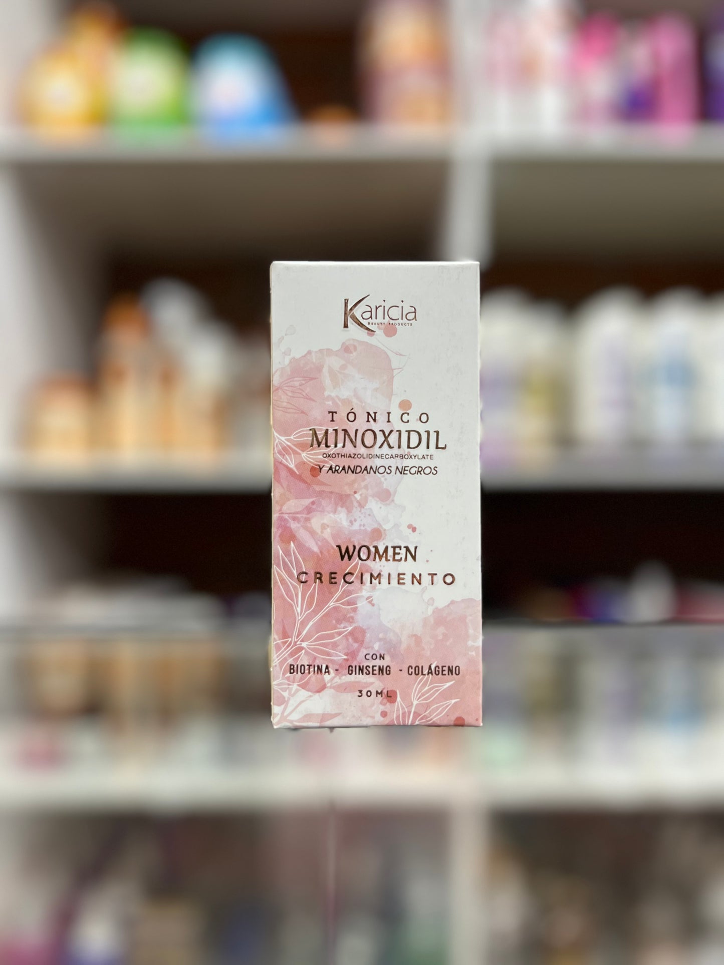Tónico minoxidil karicia mujer con arándanos negros