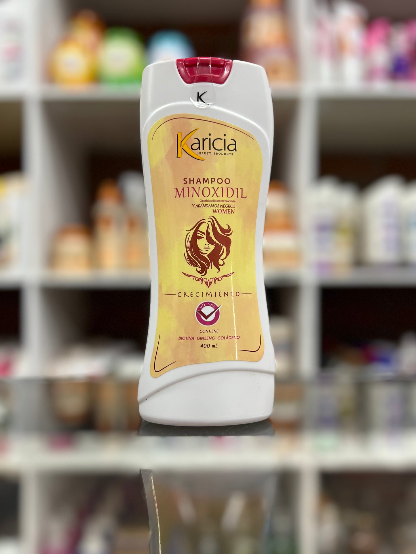 Shampoo karicia minoxidil mujer