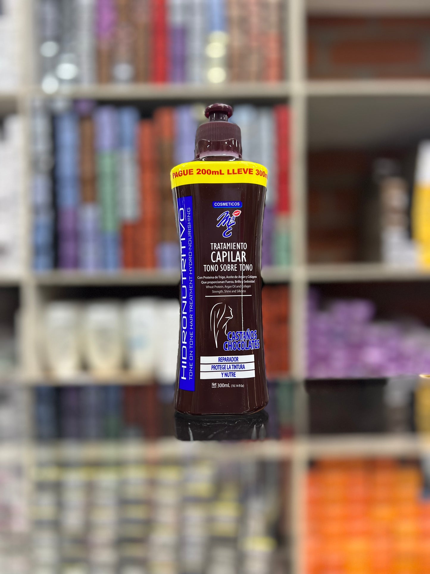 Tratamiento capilar matizante castaños chocolate tono sobre tono mye