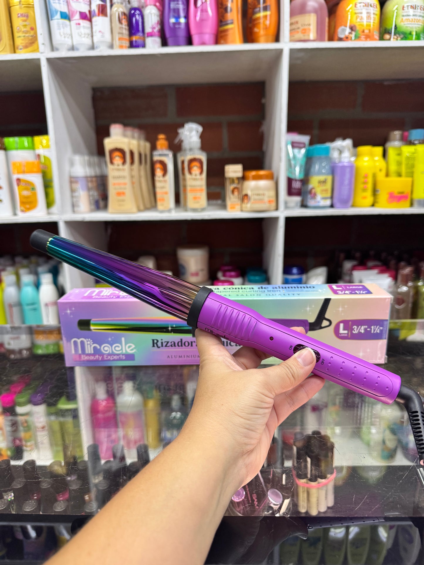 Pinza rizadora cónica de aluminio