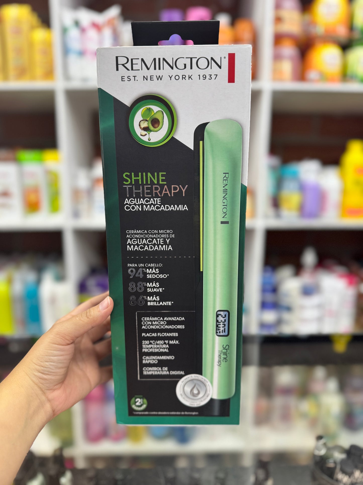 Plancha remington shine therapy aguacate macadamia