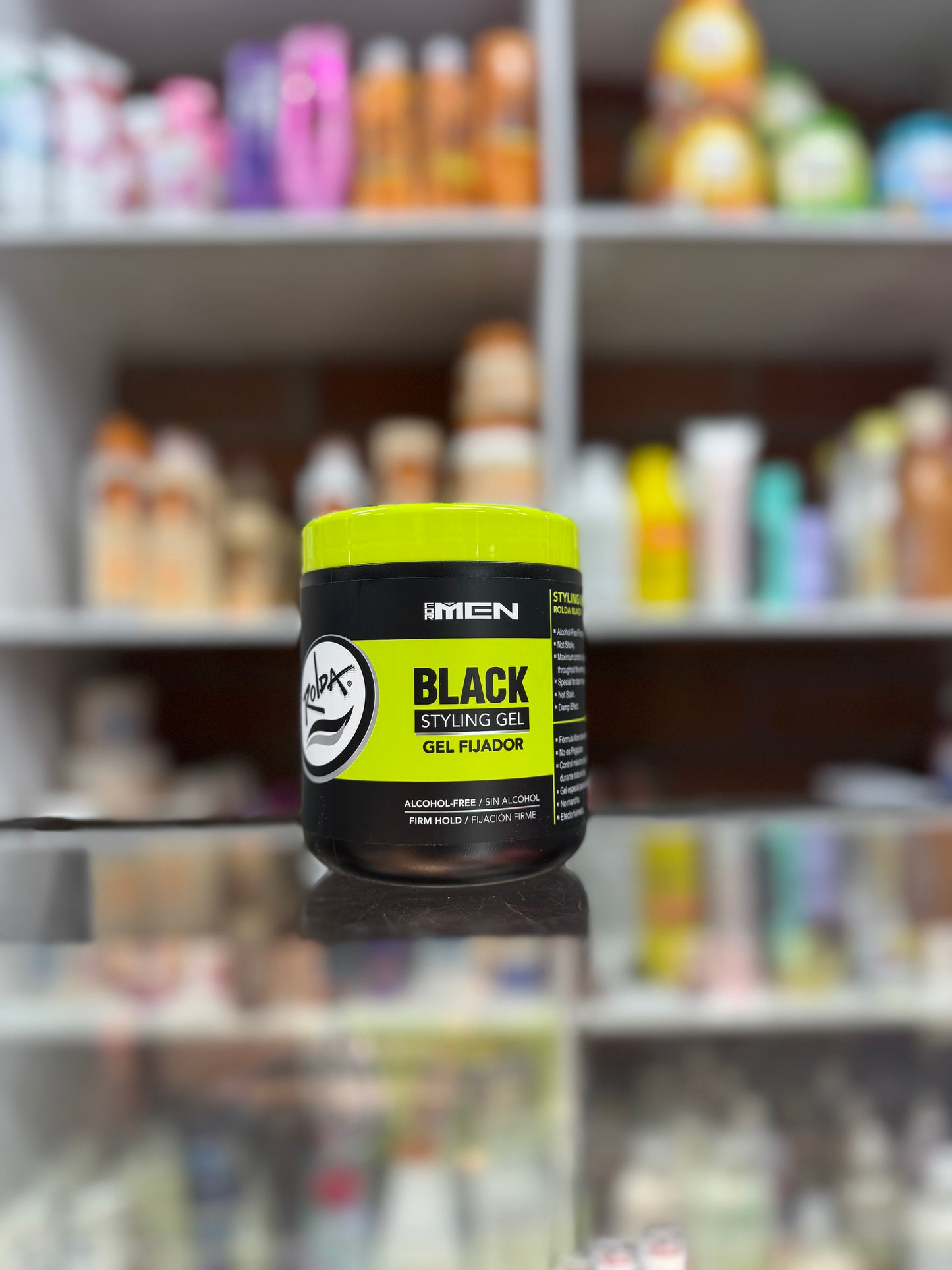 Gel fijador para cabello oscuro rolda black