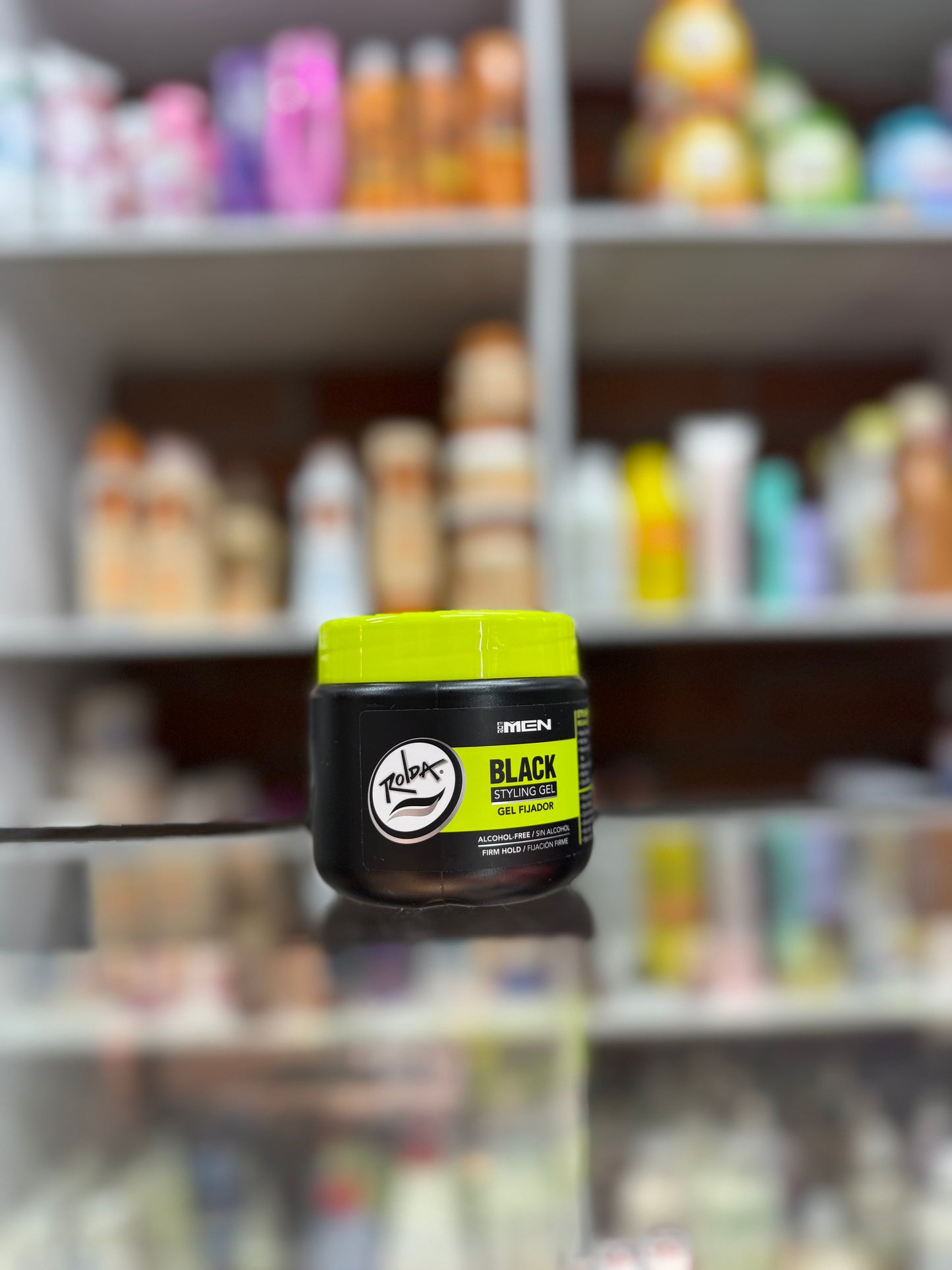 Gel fijador para cabello oscuro rolda black