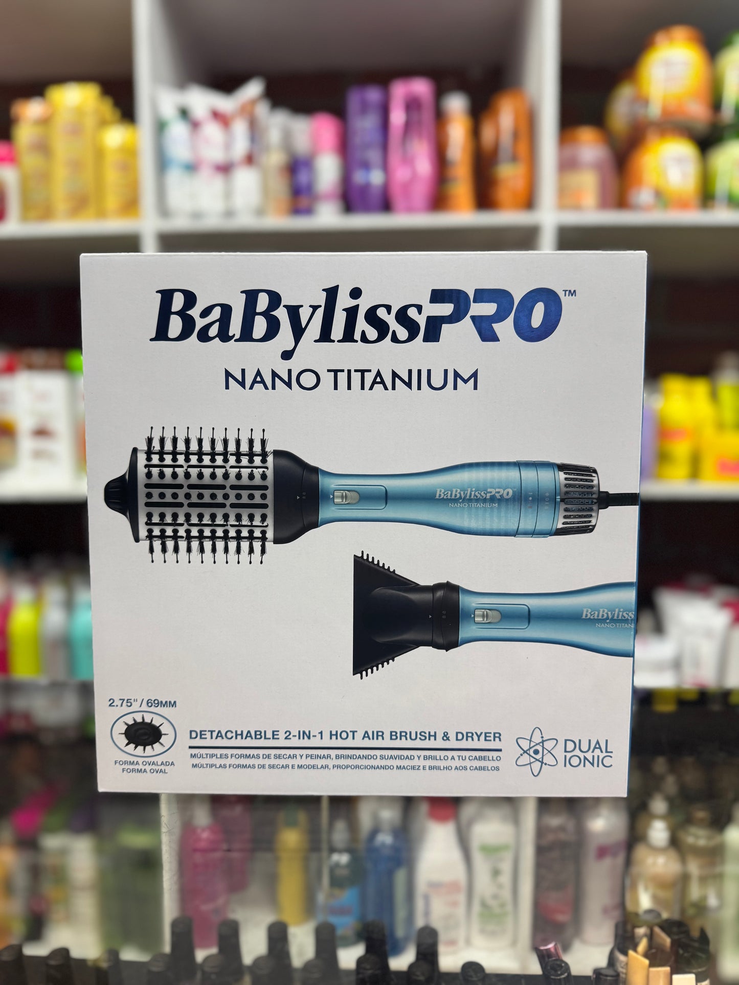 Cepillo secador babylissPRO nano titanium 2 en 1