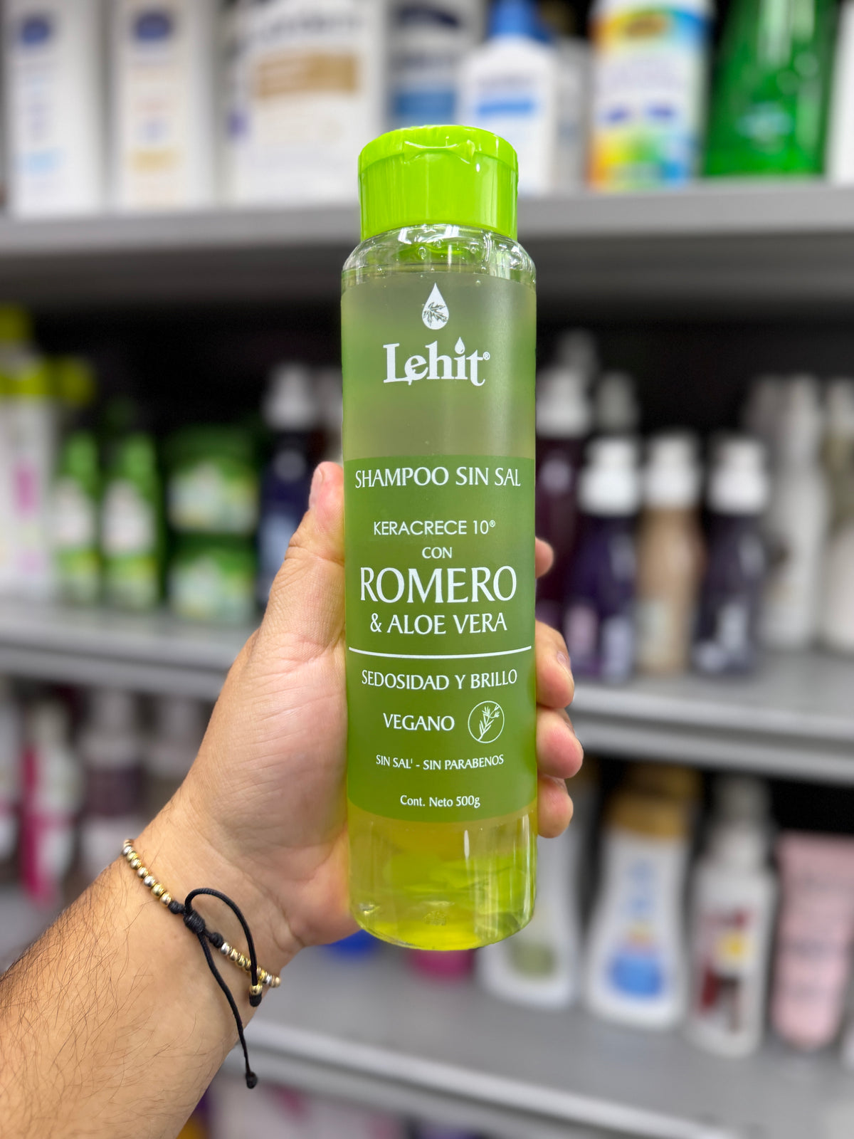 Shampoo Lehit Keracrece 10° con Romero y Aloe Vera 500 g