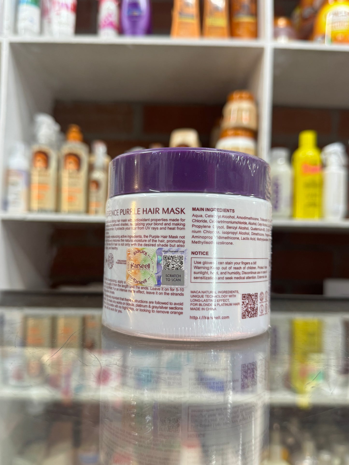 Mascarilla matizante karseell purple hair