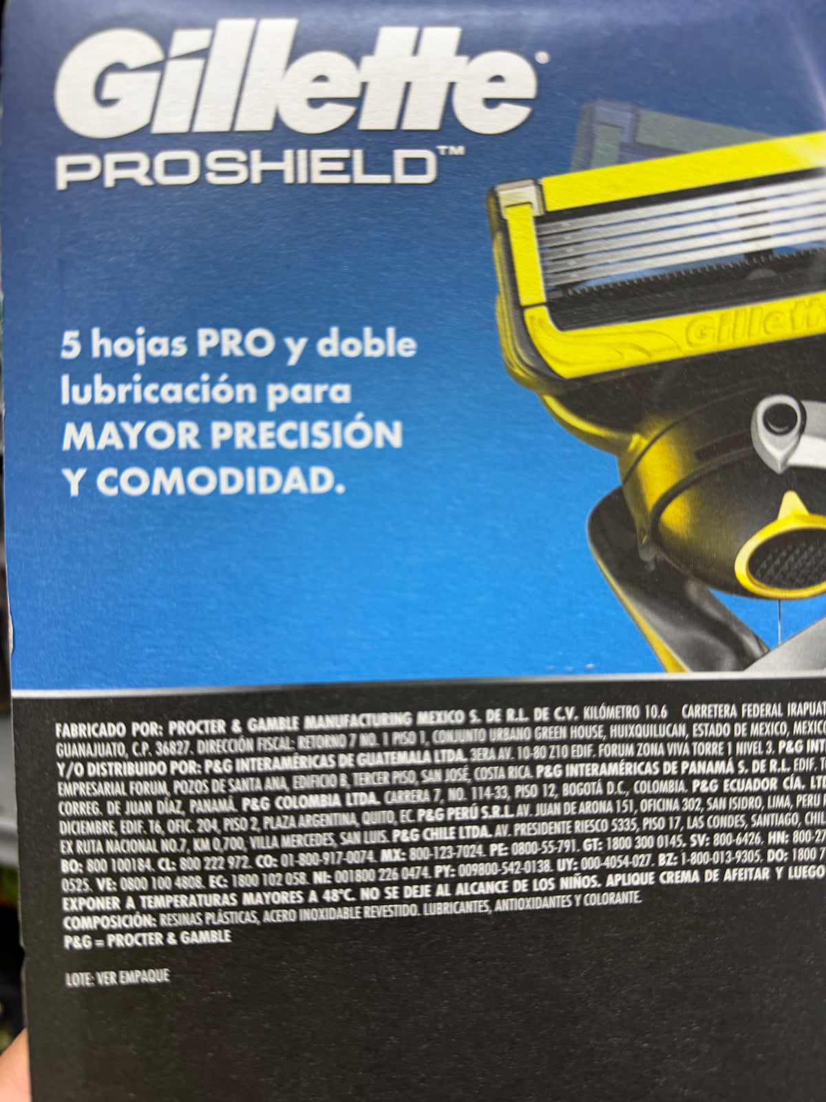 Gillette ProShield Máquina de Afeitar + 6 Repuestos