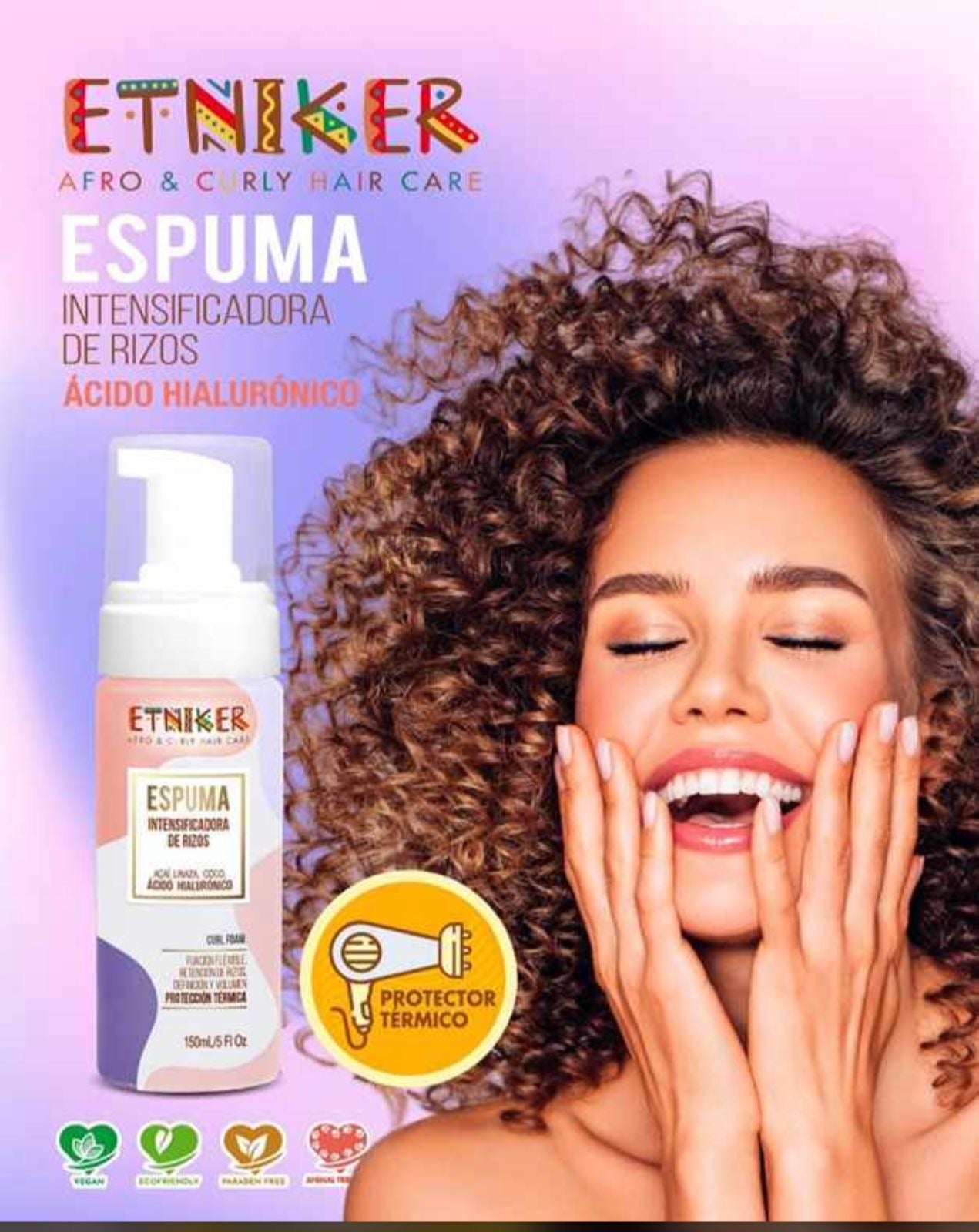 Espuma intensificadora de rizos etniker