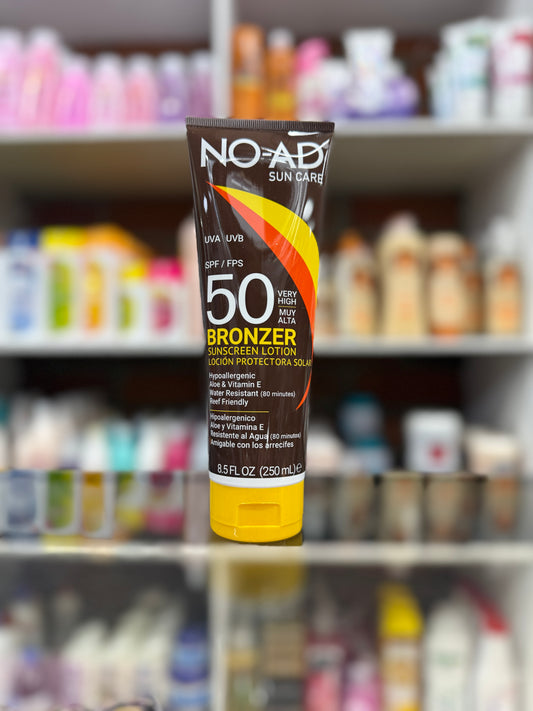 Protector solar y bronceador NO-AD 50spf