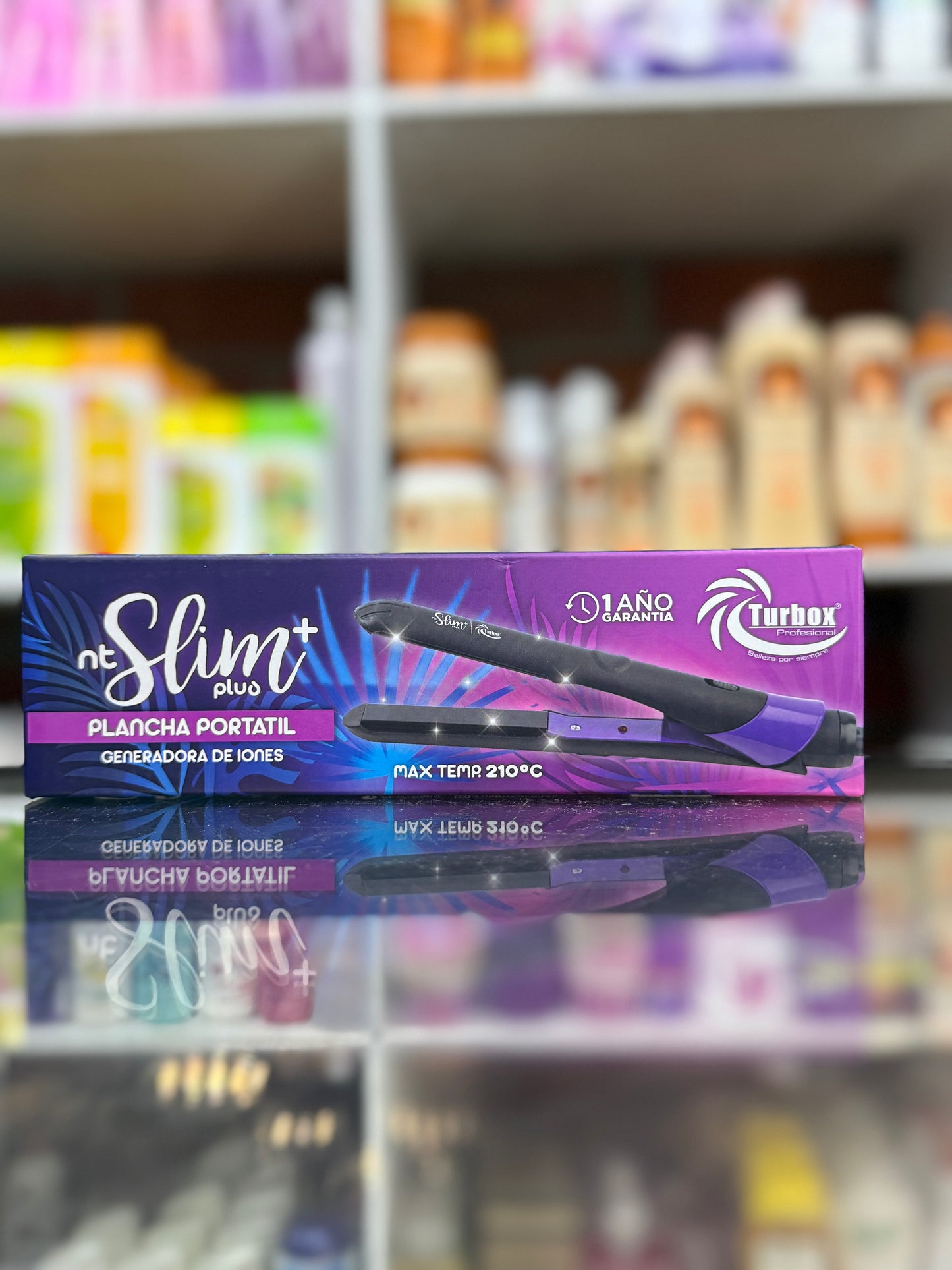 Plancha Portátil NT Slim Plus Turbox – Generadora de Iones (Máx. 210°C)