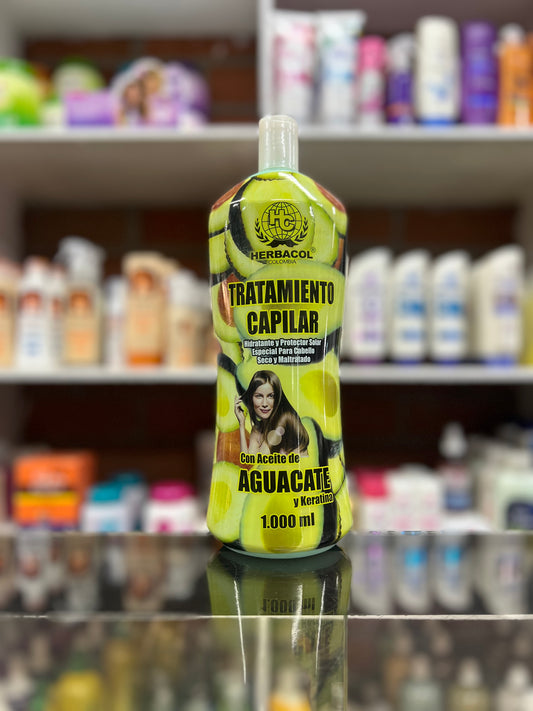 Tratamiento capilar con aceite de aguacate y keratina herbacol