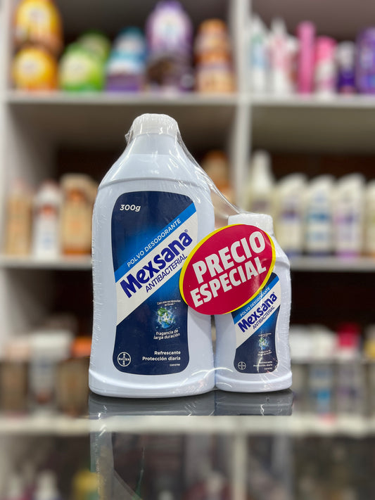Talco polvo desodorante mexsana anti bacterias
