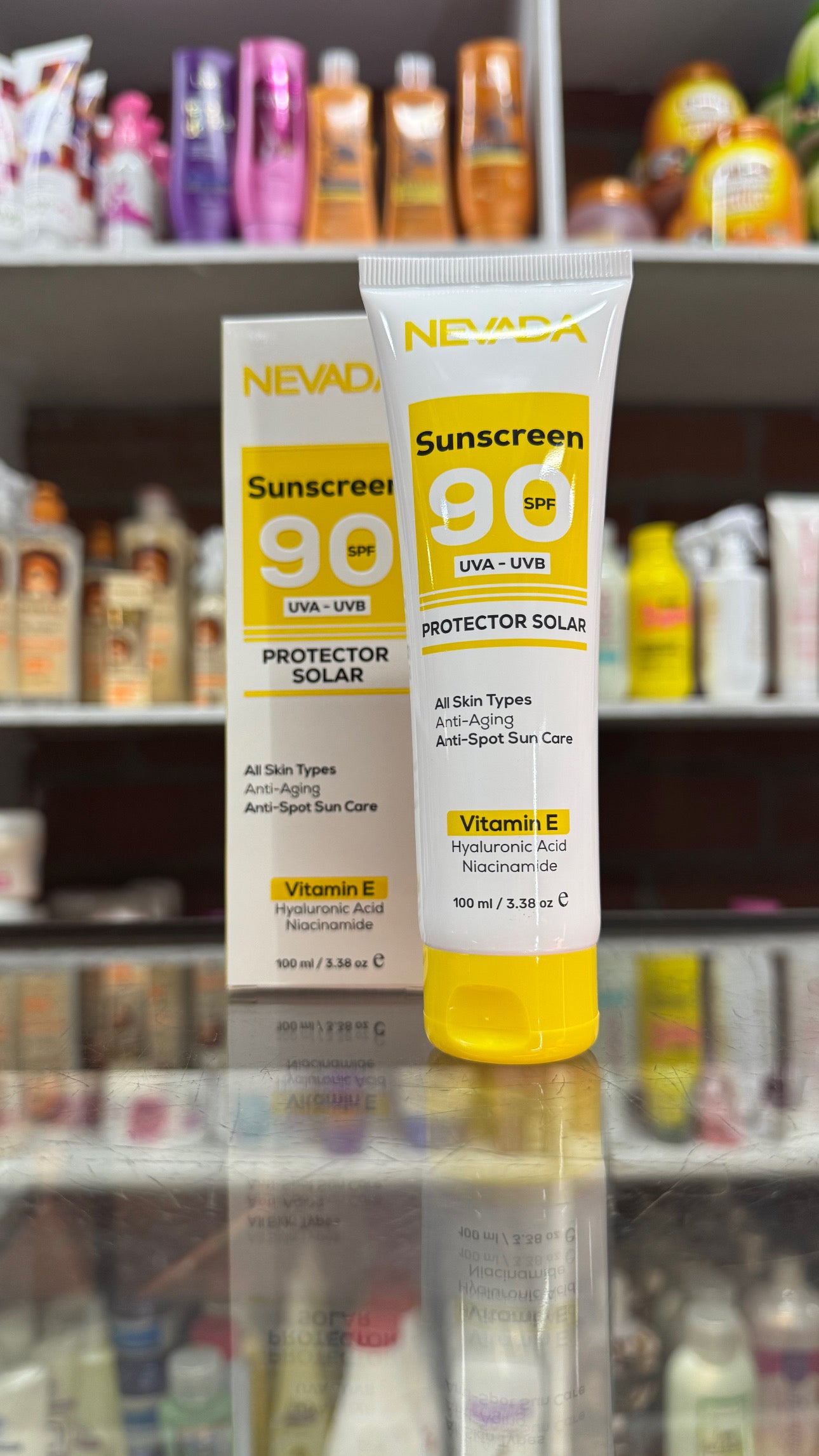 Bloqueador protector solar 90 spf nevada