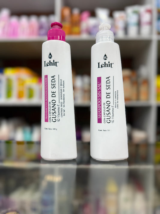 Kit shampoo y acondicionador gusano de seda lehit