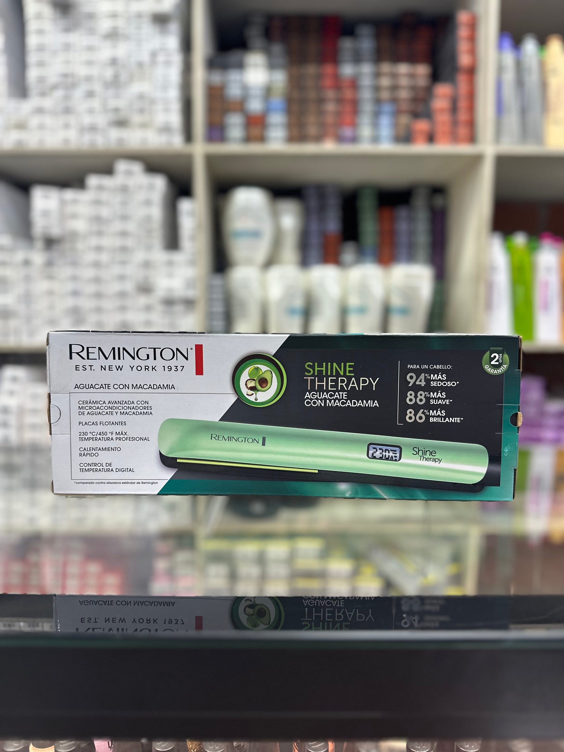 Plancha remington shine therapy aguacate macadamia nasa beauty