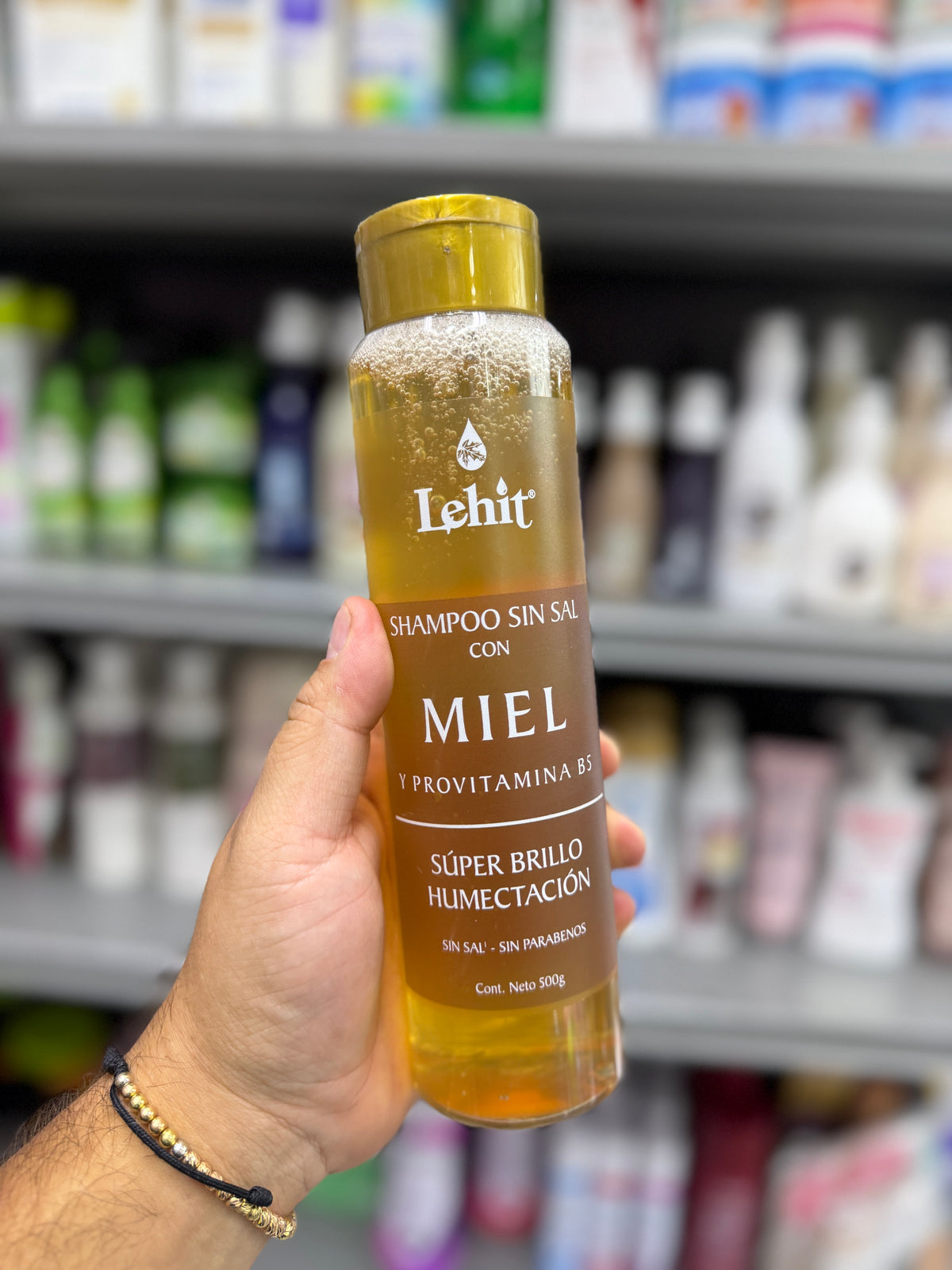 Shampoo Lehit Sin Sal con Miel y Provitamina B5 500 g
