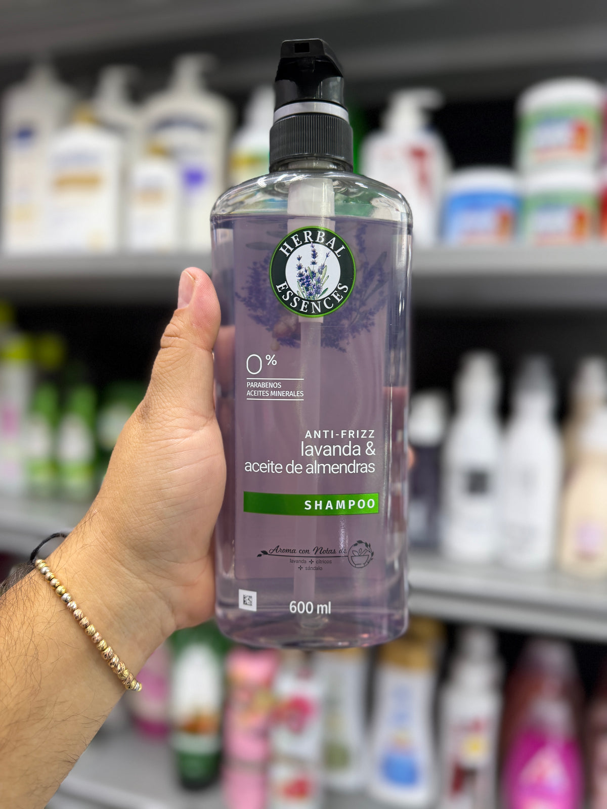Shampoo Herbal Essences Anti-Frizz Lavanda & Aceite de Almendras 600 ml