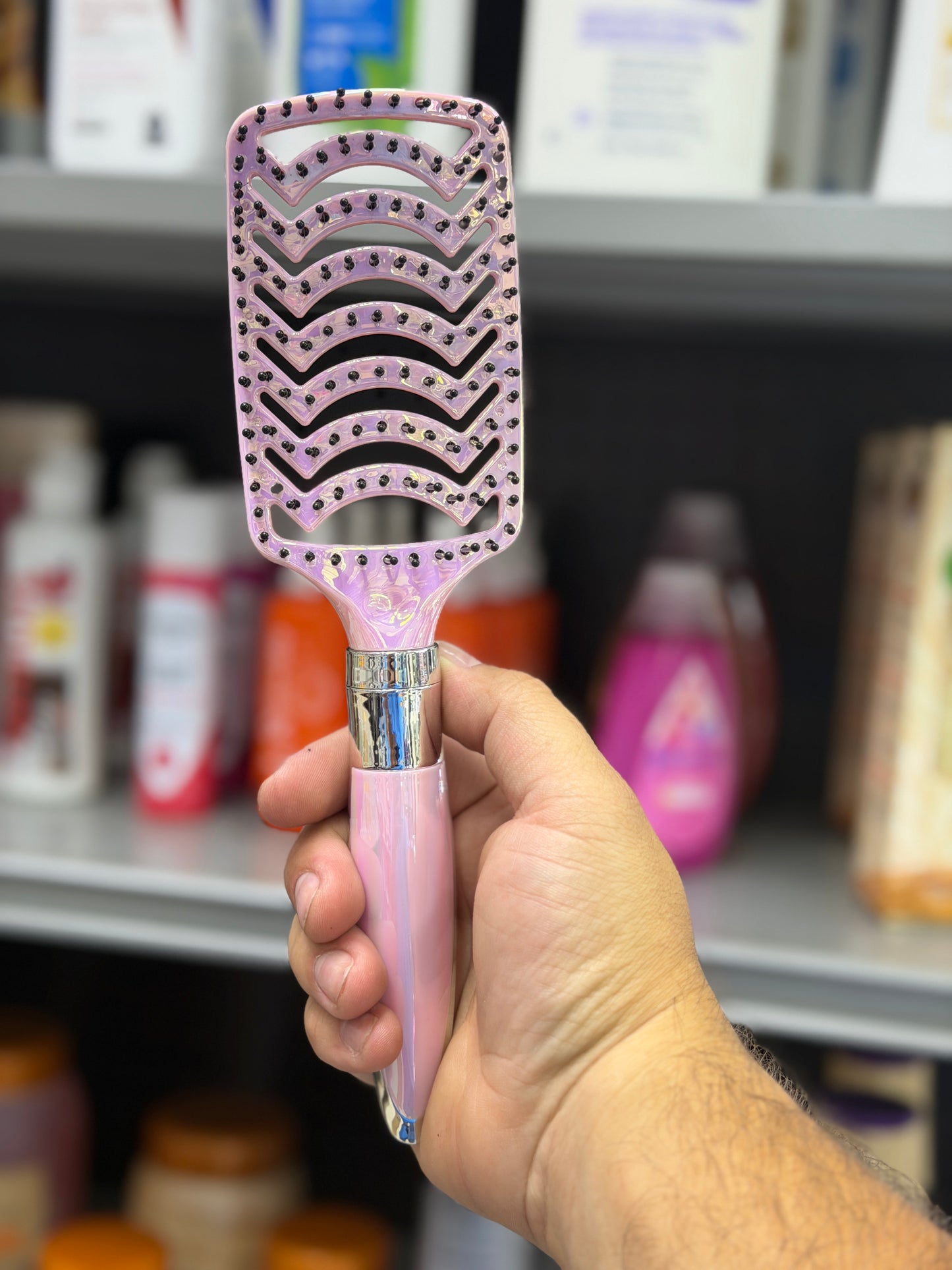 Cepillo para Cabello Desenredante Ventilado Rosa