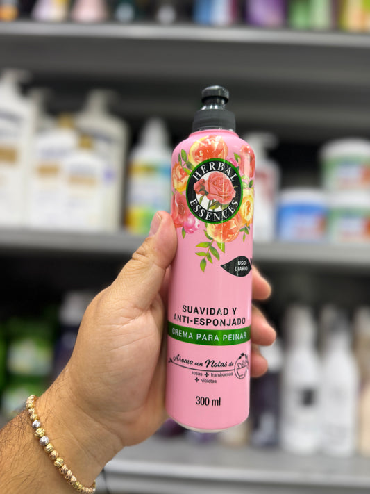 Crema para Peinar Herbal Essences  Suavidad y Anti-Esponjado 300 ml