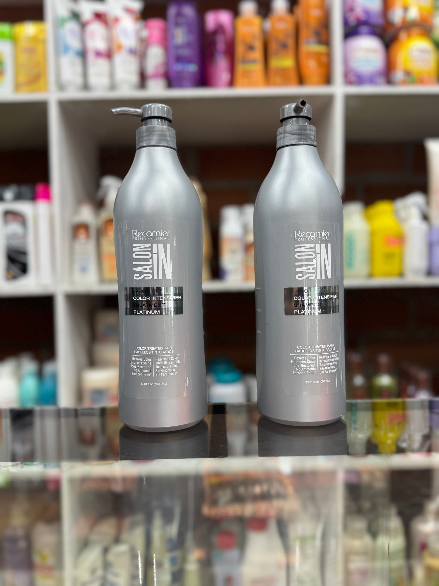 Kit tratamiento y shampoo platinum recamier x1000