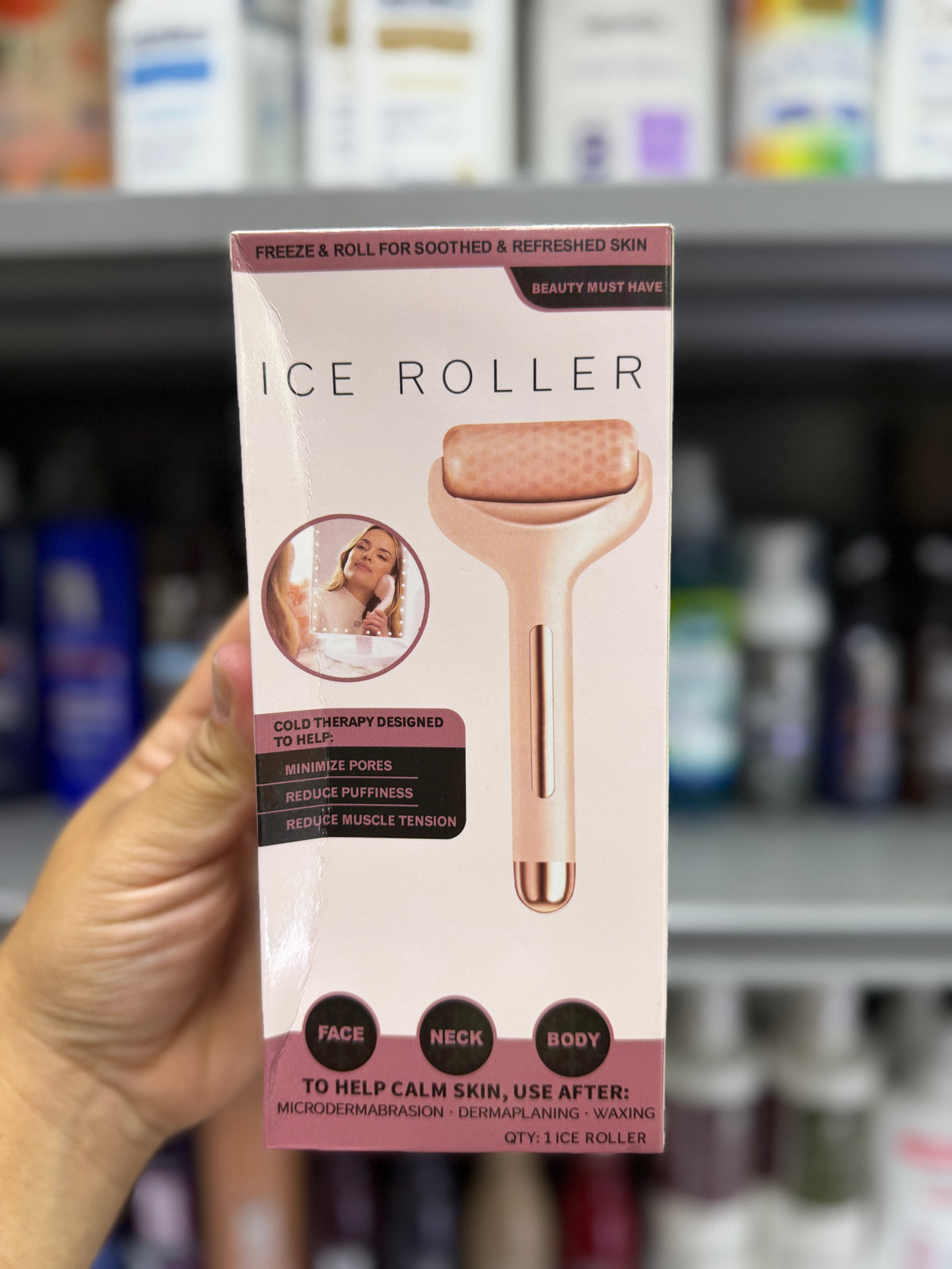 Ice Roller Facial para Rostro, Cuello y Cuerpo