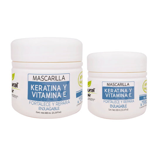 Mascarilla keratina y vitamina e natural hair naprolab