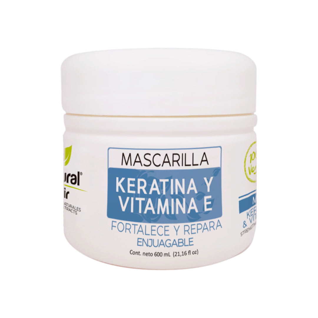 Mascarilla keratina y vitamina e natural hair naprolab