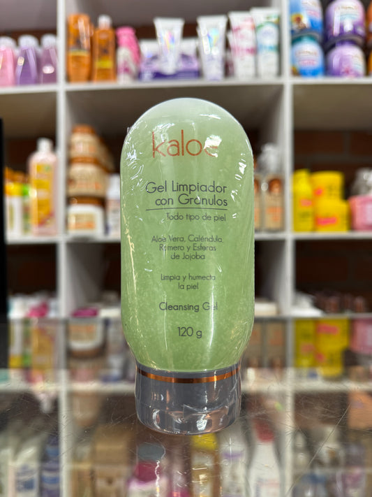 Gel limpiador con gránulos kaloe