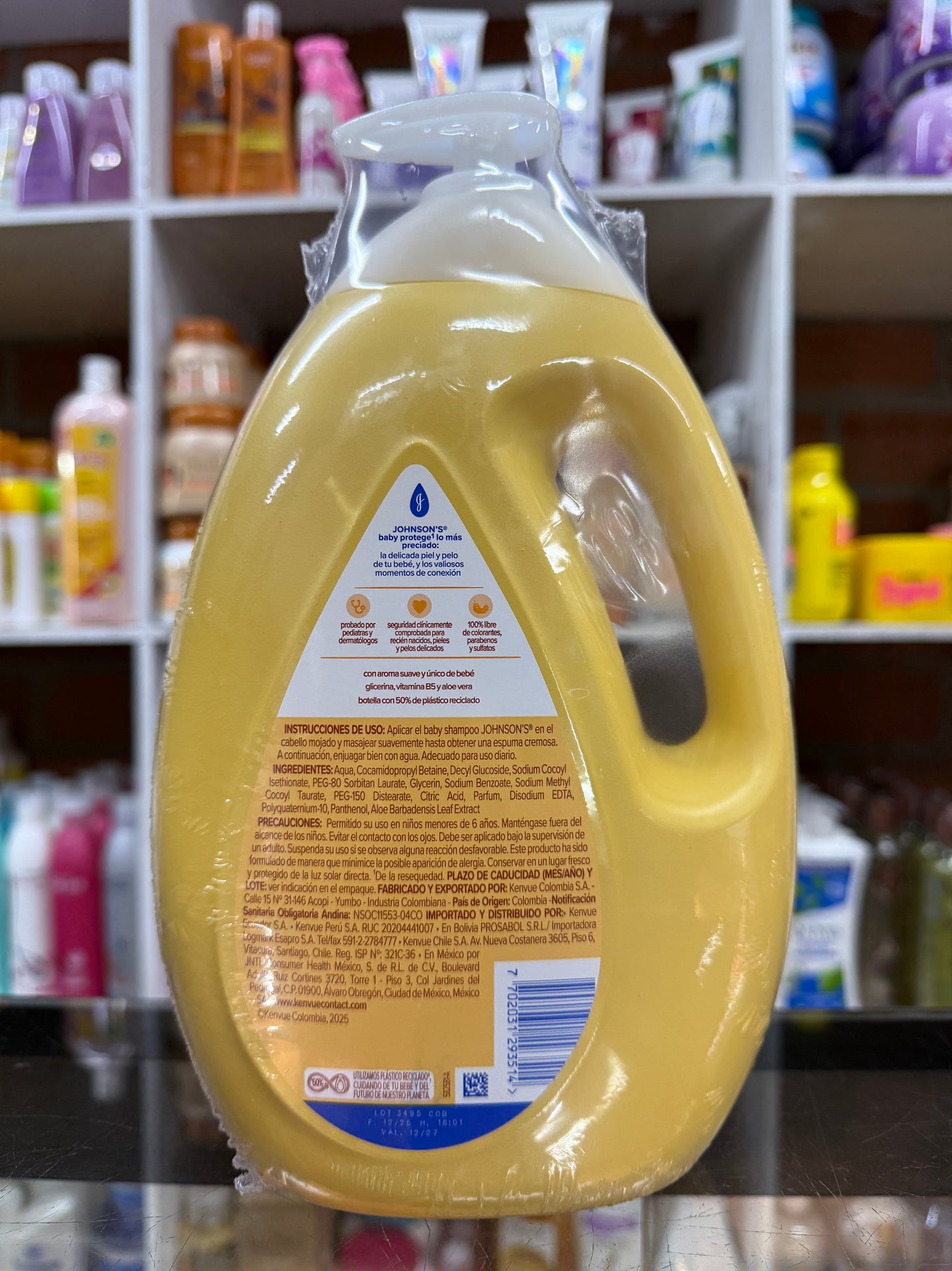 Shampoo johnsons baby glicerina y vitamina b5