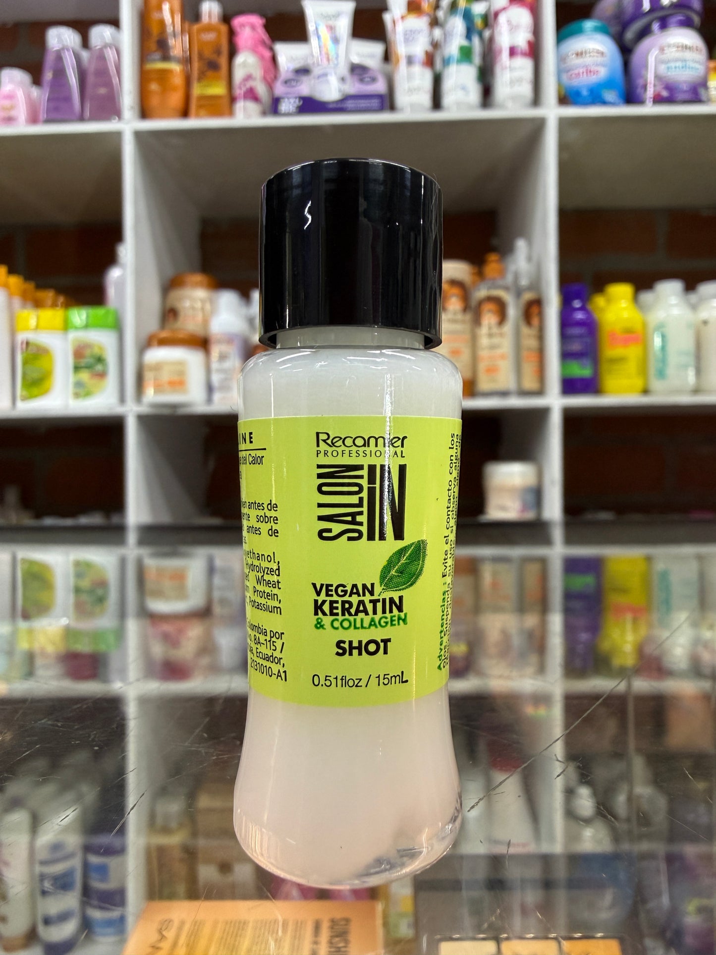 Ampolleta recamier shot vegan keratin y collagen