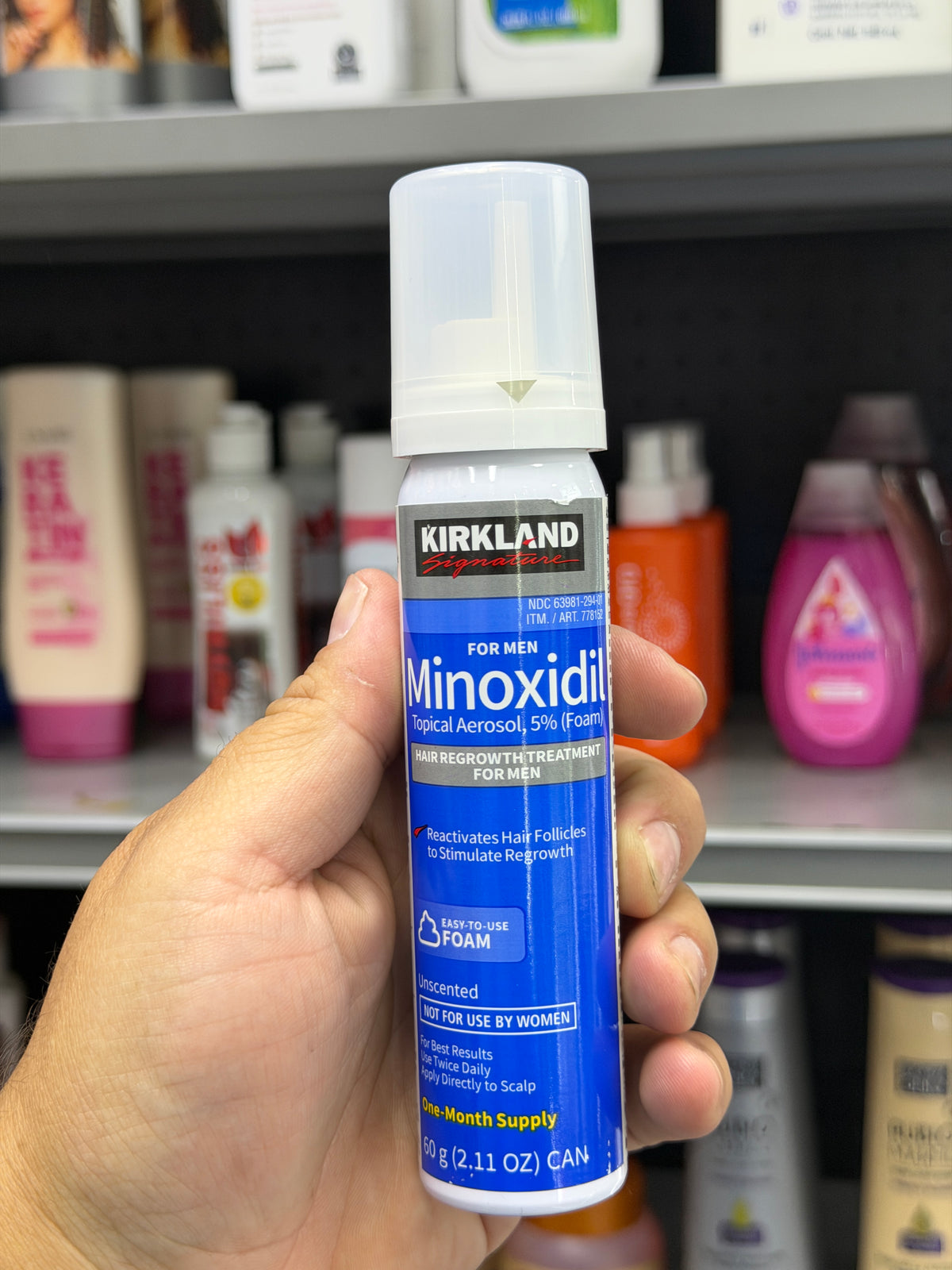 Minoxidil Kirkland Signature 5% en Espuma para Hombres 60 g