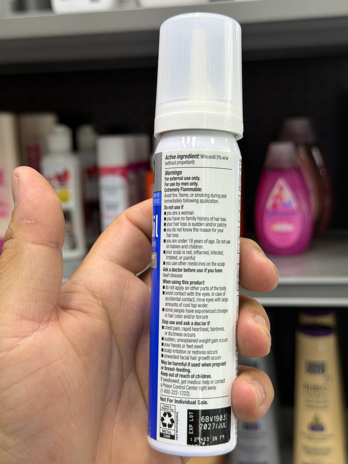 Minoxidil Kirkland Signature 5% en Espuma para Hombres 60 g