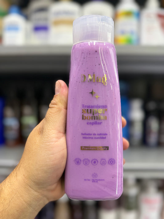 Tratamiento DMag Super Bomba Capilar 475 ml – Sellador de Cutícula y Máxima Suavidad